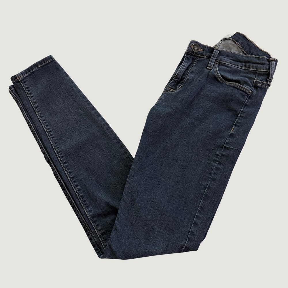 Hudson Womens Skinny Jeans Dark Indigo Blue Stretch Made in USA Size 26